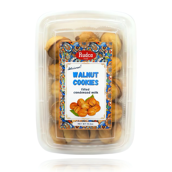 Walnut Cookies Filled Condensed Milk 13.5 oz by Rudca food
