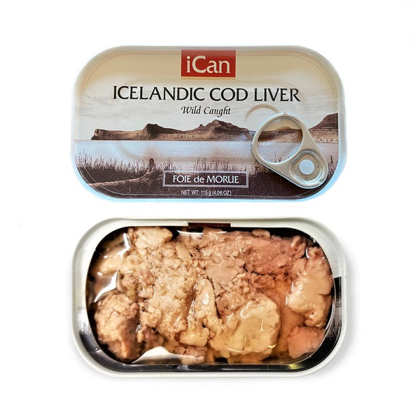 Ican Icelandic Wild Cod Liver 4.06oz / 115g