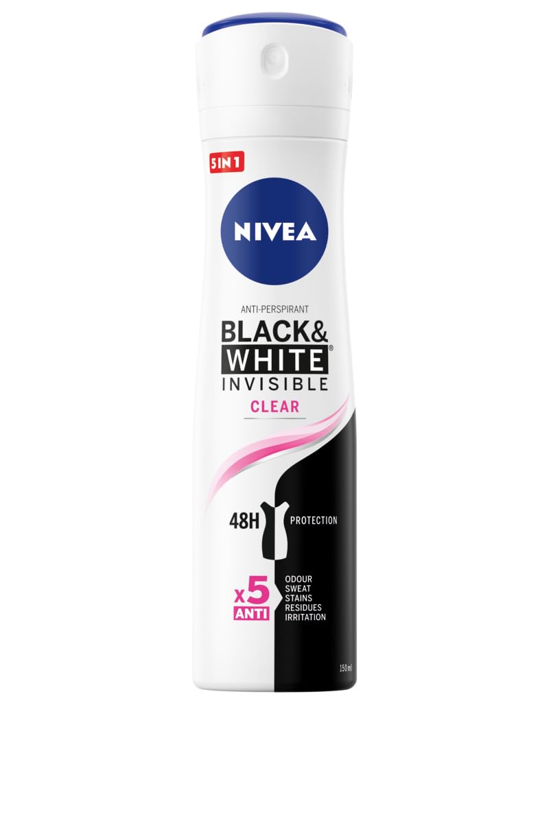 Nivea Womens Deodorant Clear Spray Invisible For Black & White 150 ml