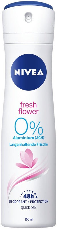 Nivea Fresh Flower Spray Deodorant 0% Aluminum 150 ml