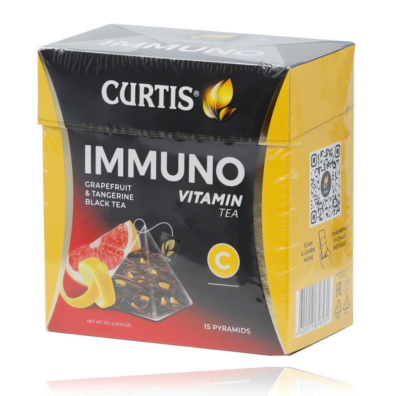Curtis Immuno With Grapefruit Black Tea 15 Tea Pyramids