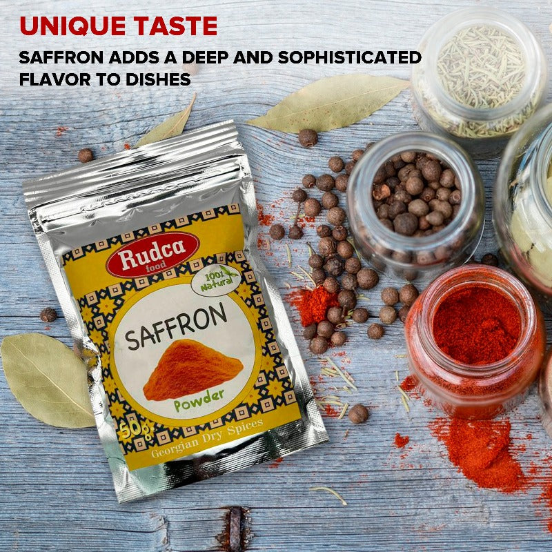 Saffron Natural Dry Spice Ground 100% Natural 50 g by Rudca food