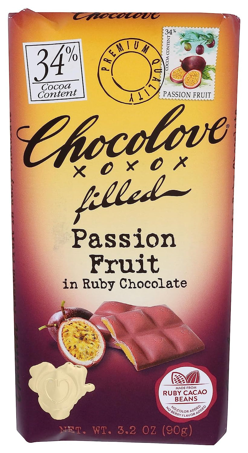 Chocolove Milk Chocolate Bar Passion Fruit Filled 3.2 oz