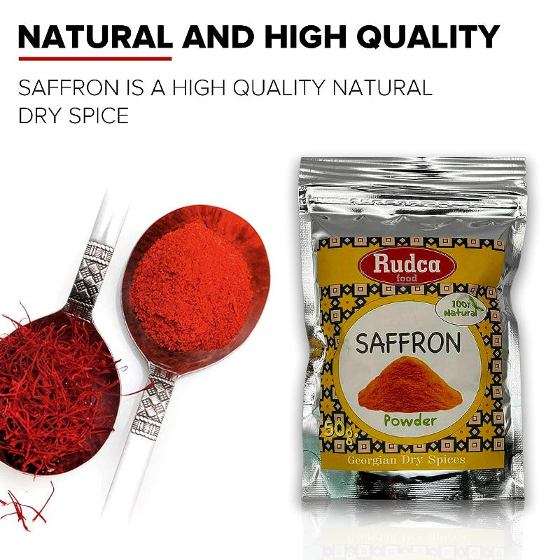 Saffron Natural Dry Spice Ground 100% Natural 50 g by Rudca food