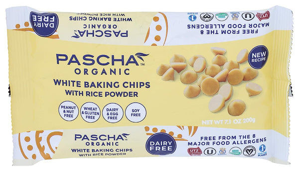 Pascha Organic White Rice Chocolate Baking Chips 7.1 oz
