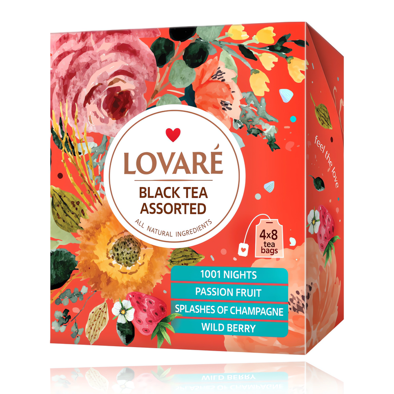 LOVARE Black Tea Blend Assorted 32 Tea Bags