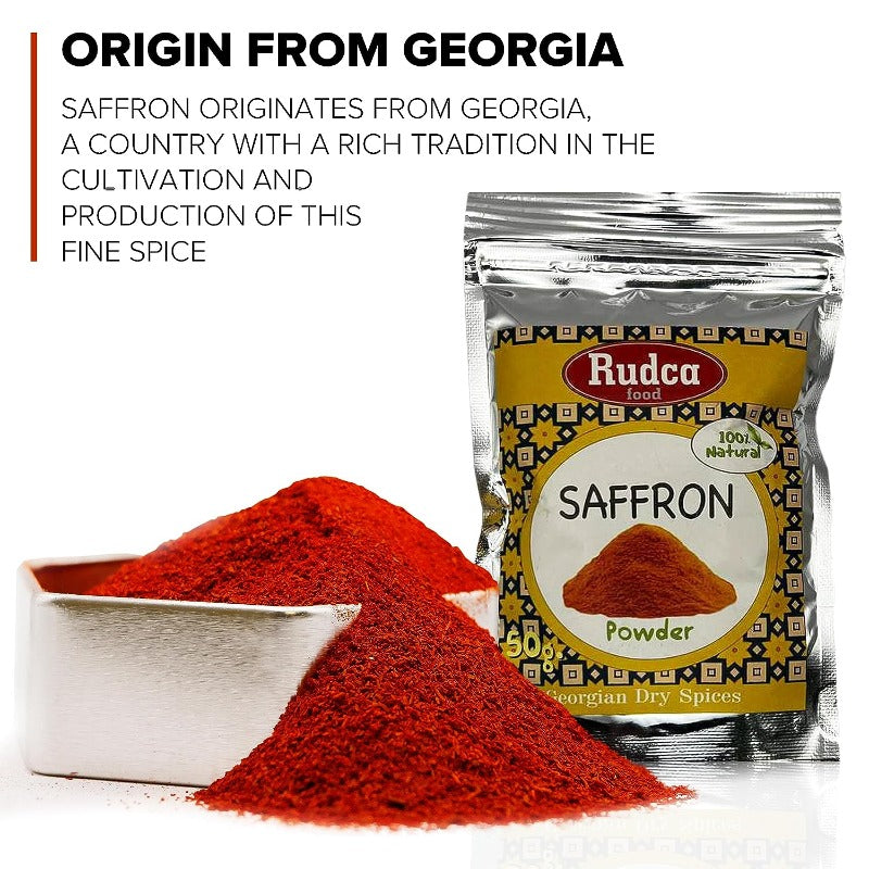 Saffron Natural Dry Spice Ground 100% Natural 50 g by Rudca food