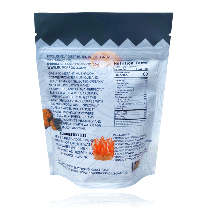 Organic Instant Mushroom Coffee 7oz by Rudca food