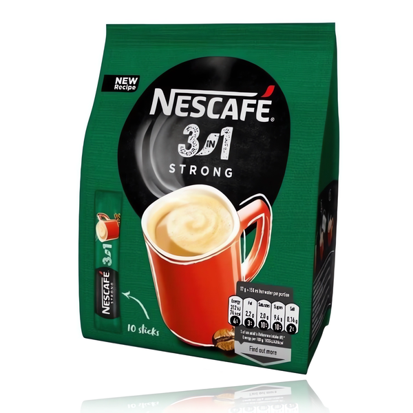 Nescafe 3 In 1 Strong Intense & Rich Instant Coffee (10 x 14g)