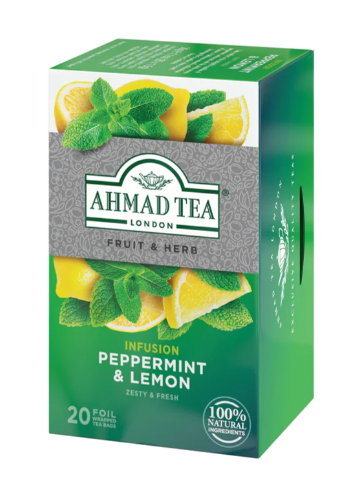 Ahmad Herbal Tea Peppermint & Lemon 20 Tea Bags