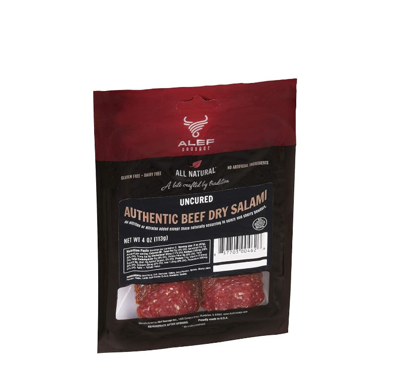 Alef Sausage Authentic Beef Dry Salami 4 oz