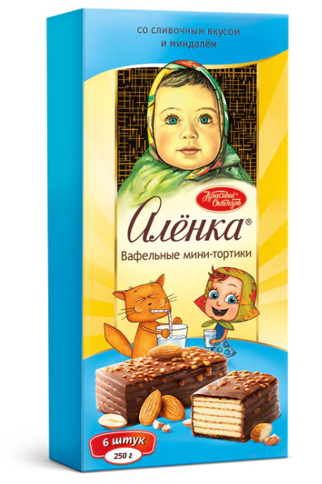 Alenka Wafer Mini Cakes with Creamy Flavor and Almonds 250 g