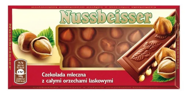 Alpen Gold Nussbeisser Milk Chocolate with Whole Hazelnuts 100 g