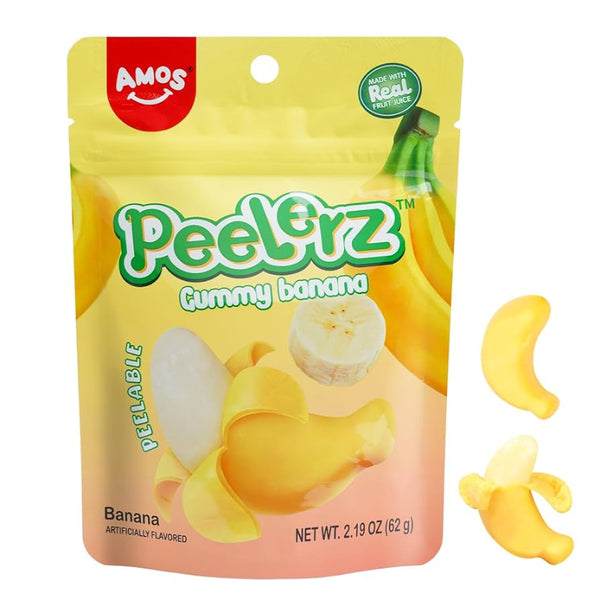 Amos Peelerz Banana Gummy Candy 2.29 oz