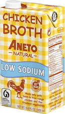 Aneto 100% Natural Low Sodium Chicken Broth 1 L