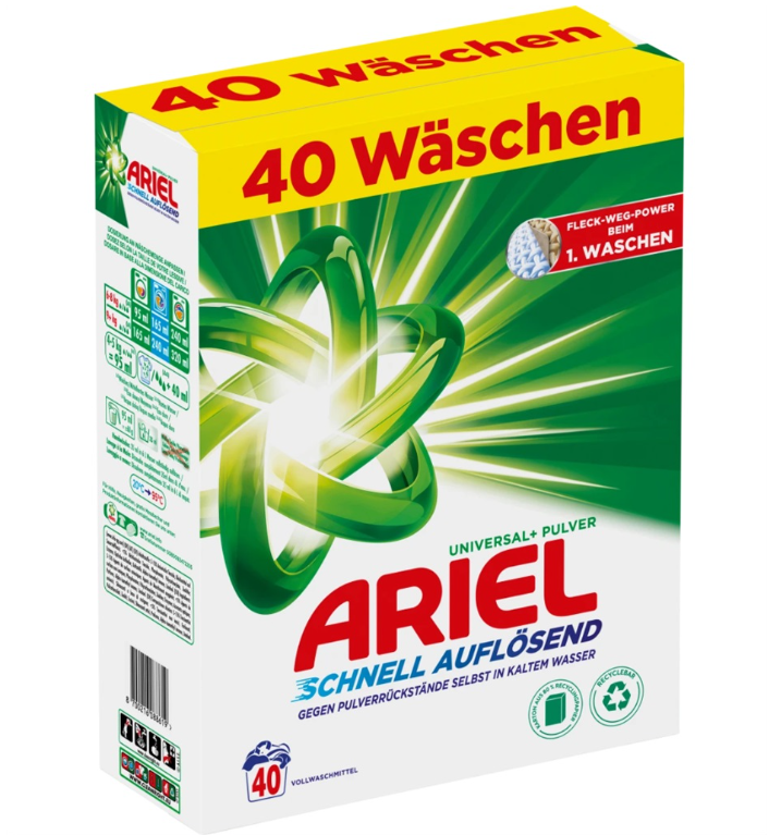 Ariel Regular Powder Detergent (40 WL / 2.4 kg)