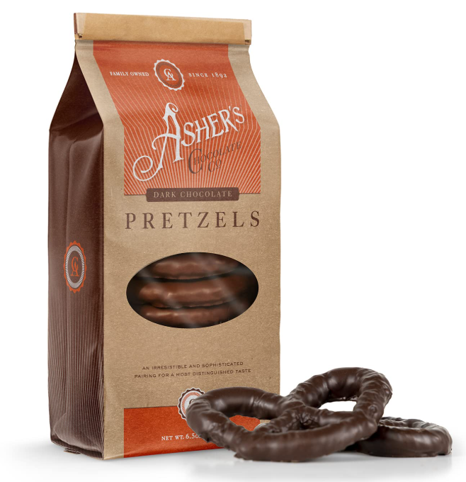 Asher's Dark Chocolate Pretzels 6.5 oz