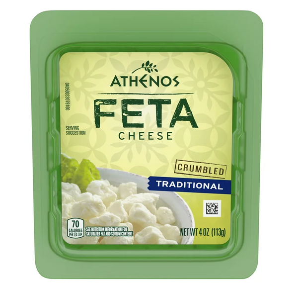 Athenos Traditional Crumbled Feta Cheese 4 oz