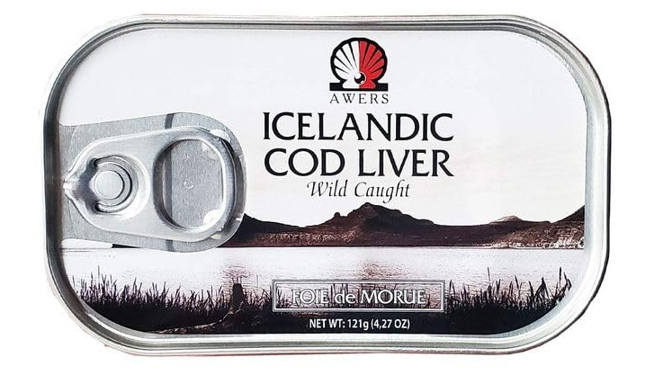 Awers Icelandic Wild-Caught Cod Liver 4.3oz / 121g