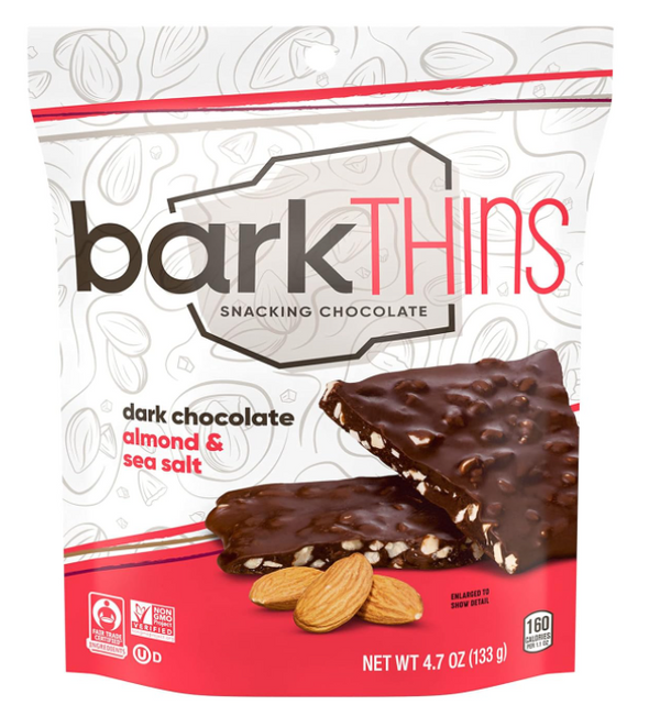 BarkTHINS Dark Chocolate Almond & Sea Salt Snacking Chocolate 4.7 oz