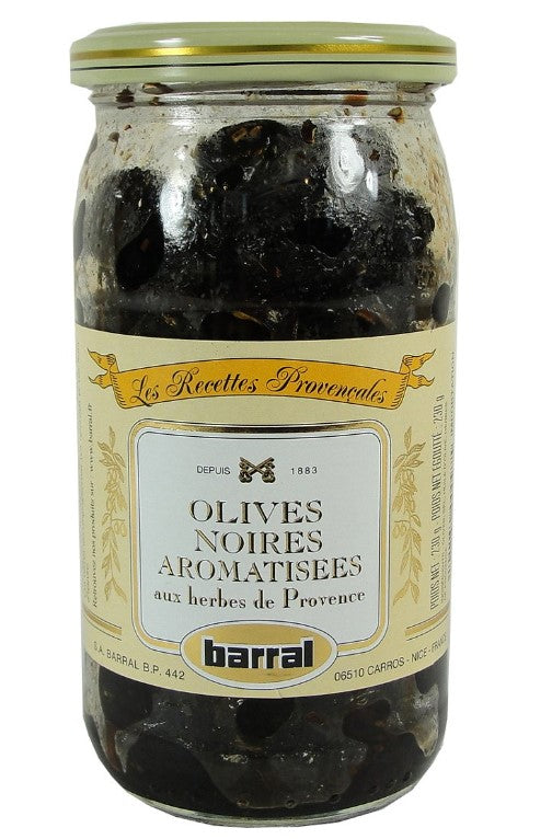 Barral Black Cured Olives with Provencal Herbs 230 g