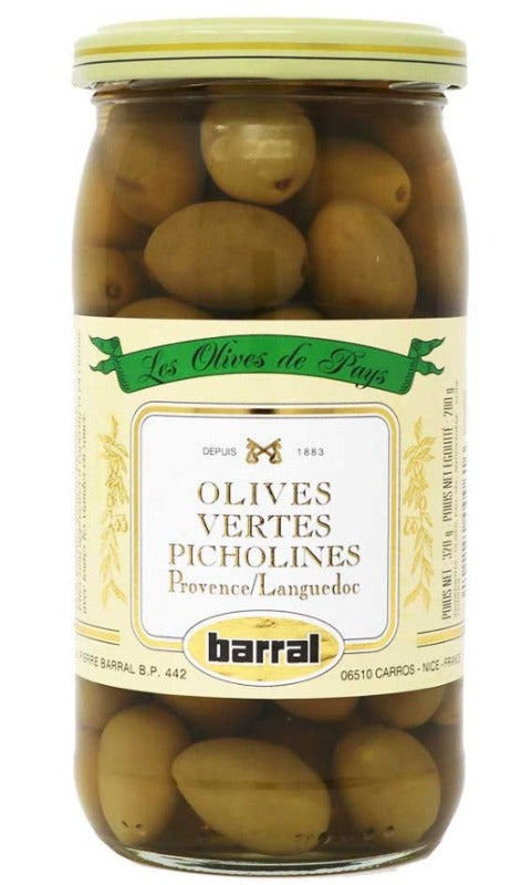 Barral Green Picholines Olives from Provence 200g