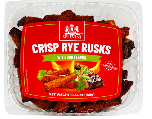 Belevini Crisp Rye Rusks with BBQ Flavor 180 g