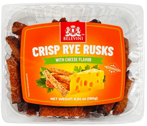 Belevini Crisp Rye Rusks with Cheese Flavor 180 g