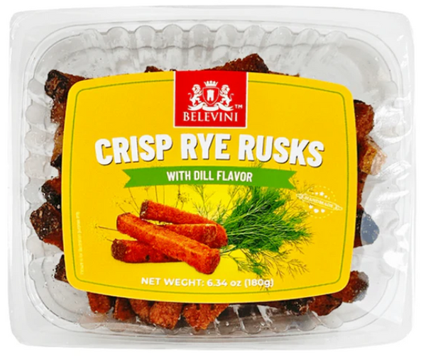 Belevini Crisp Rye Rusks with Dill Flavor 180 g