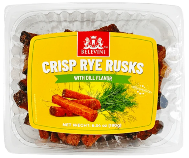 Belevini Crisp Rye Rusks with Dill Flavor 180 g