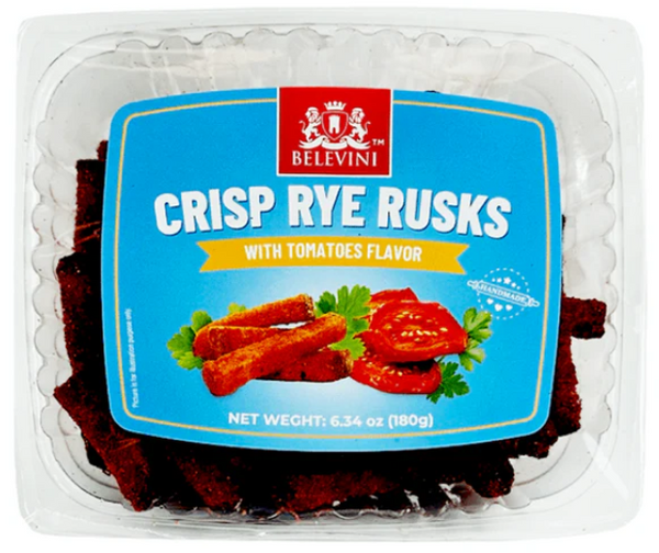 Belevini Crisp Rye Rusks with Tomatoes Flavor 180 g