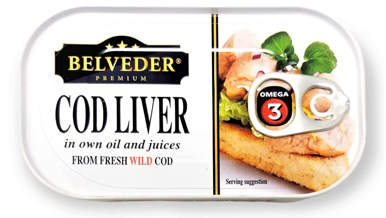 Belveder Premium Wild Cod Liver in Own Oil 4.2 oz