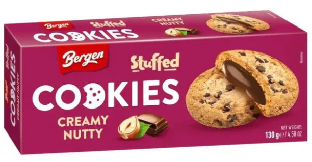 Bergen Stuffed Cookies Creamy Nutty 130 g