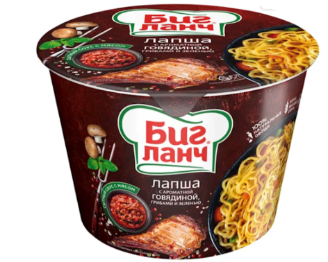 Big Lunch Instant Noodles With Beef and Mushrooms 90 g