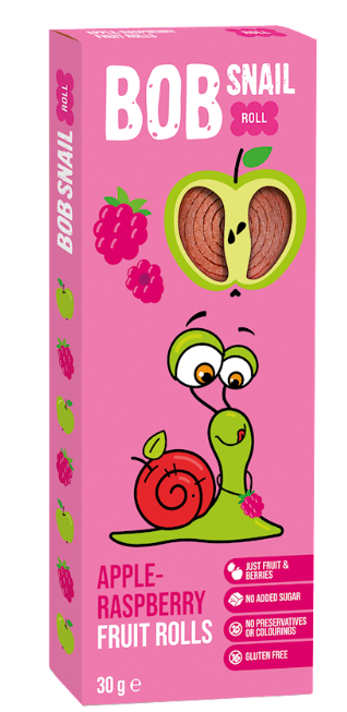 Bob Snail Fruit Rolls Apple - Raspberry 30g