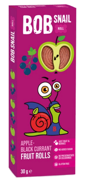 Bob Snail Fruit Rolls Apple - Black Currant 30g