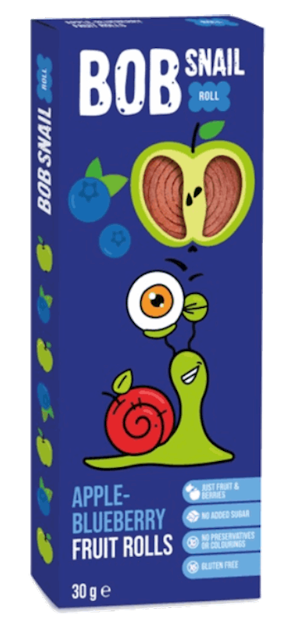 Bob Snail Fruit Rolls Apple - Blueberry 30g