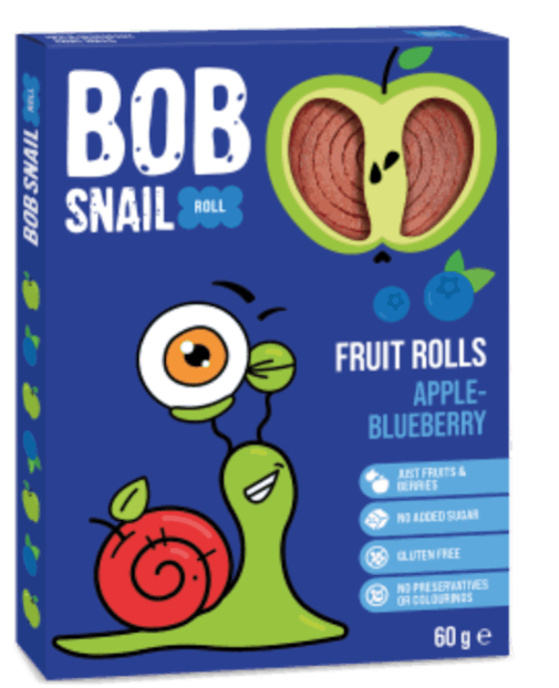 Bob Snail Fruit Rolls Apple - Blueberry 60g