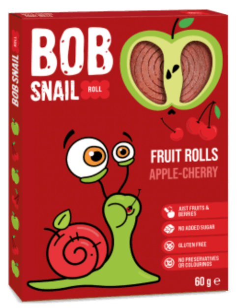 Bob Snail Fruit Rolls Apple - Cherry 60g