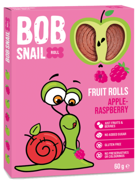 Bob Snail Fruit Rolls Apple - Raspberry 60g