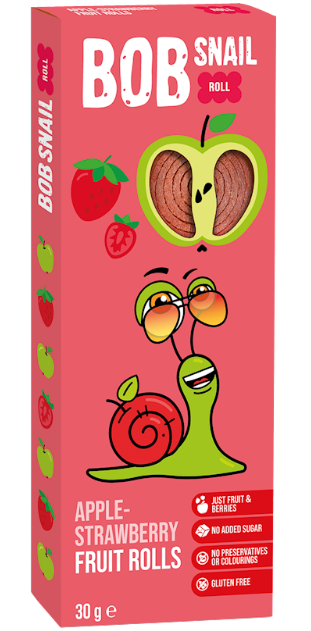 Bob Snail Fruit Rolls Apple - Strawberry 30g