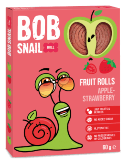 Bob Snail Fruit Rolls Apple - Strawberry 60g