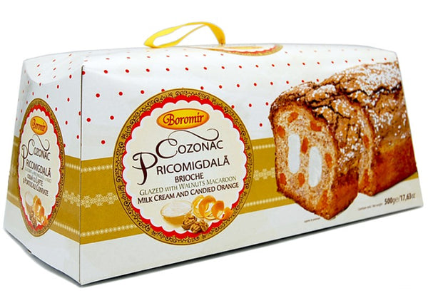 Boromir Cozonac Cake Candied Orange Peal and Milk Cream 500 g