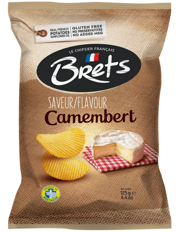 Brets Potato Chips Camembert Cheese 125g