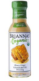 Briannas Organic Honey Ginger Vinaigrette Dressing 10 oz