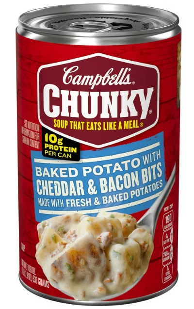 Campbell's Chunky Baked Potato with Cheddar & Bacon Bits Soup 18.8 oz