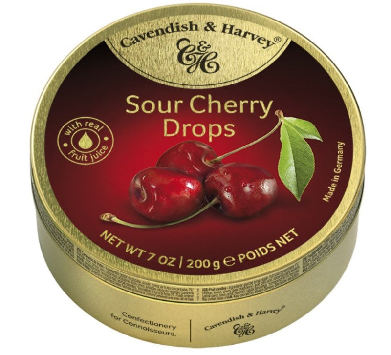 Cavendish & Harvey Sour Cherry Hard Candy Drops 200 g