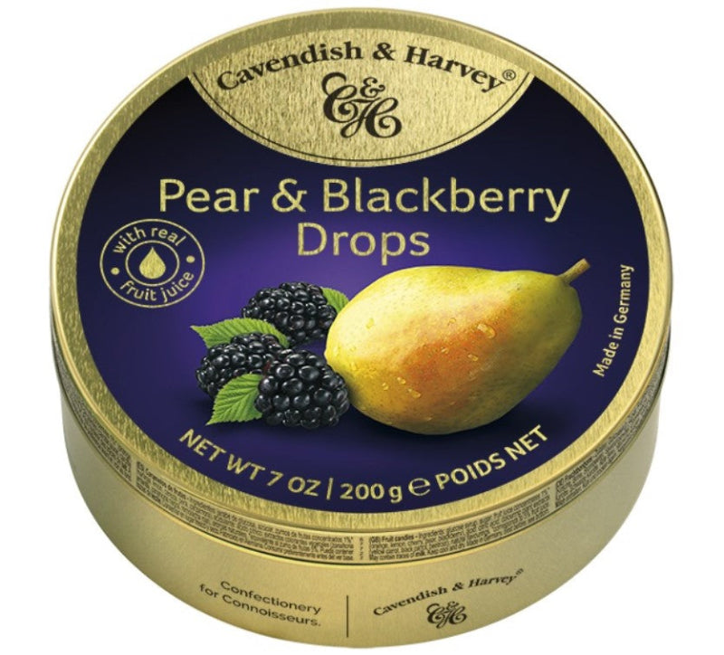 Cavendish & Harvey Pear & Blackberry Hard Candy Drops 200 g