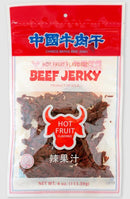 Chinese Brand Beef Jerky Hot Fruit Flavored 1.5 oz
