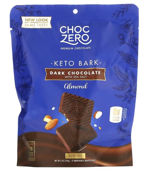 Choczero Dark Chocolate Almond With Sea Salt 6 oz